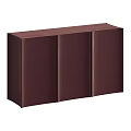 Modern Brown Three Door Storage Cabinet With Sleek Design And Smooth Surface 3d model