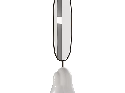 Modern Arc Floor Lamp With Black Metal Frame And White Ceramic Base 3d model
