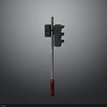 Traffic Light Installation With Silver Vertical Pole And Red Base Part