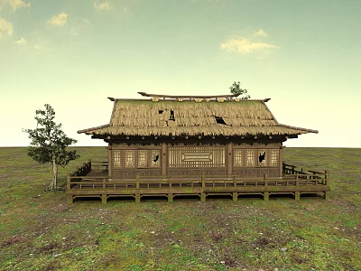 Chinese-style thatched cottage rural planning rural culture series 3d model
