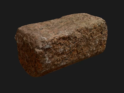 Stone Wood Block With Natural Texture And Rough Surface For Decorative Or Construction Use 3d model