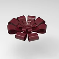 Shiny Red Bow Shaped Decorative Ornament Set For Home Decoration 3d model