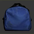 Blue Duffel Bag With Black Straps And Zipper Design For Travel Use