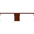 Modern Wooden Brown Conference Table With Simple Design And Sturdy Base