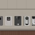 Modern Kitchen Wall Mounted Home Appliances With Coffee Maker And Water Dispenser