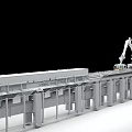 Industrial Automated Production Line Equipment With Robotic Arms And Conveyor System