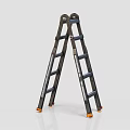 Dark Colored Folding Ladder With Anti Slip Feet And Sturdy Design