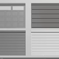 Various Security Door Designs With Grid Slat Patterns In Gray And White 3d model