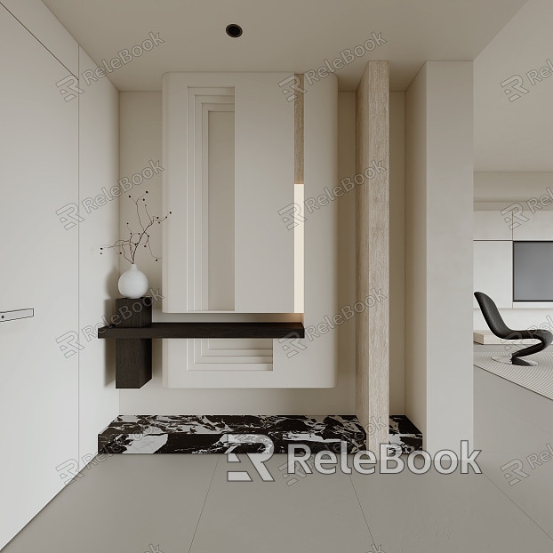 Modern Minimalist Entry Entrance model