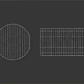 Household Metal Grids With Round And Rectangular Shapes For Daily Use 3d model