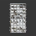 Dense High Rise Residential Building With Multiple Balconies And Air Conditioning Units