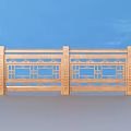 Traditional Chinese Wooden Railing Design With Intricate Carved Patterns And Decorative Posts