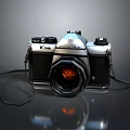 Vintage K mart Mechanical Camera With Black Silver Body And Orange Lens