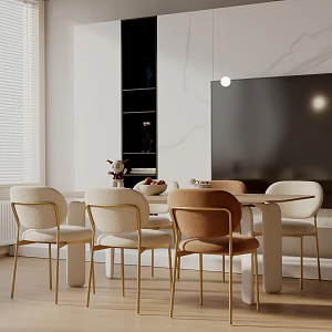Modern table combination 3d model