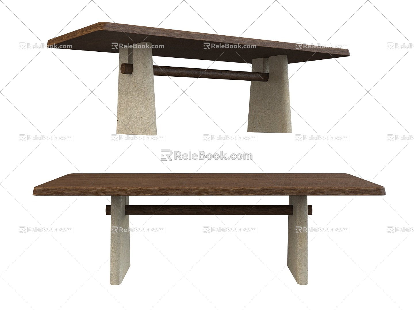 NAVASOTA rectangular dining table 3d model