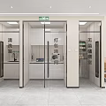 Modern Dental Clinic Interior With Reception Desk Sofa Green Plant And Glass Partition