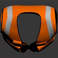 Orange Reflective Safety Vest With Multiple Pockets And Reflective Strips 3d model
