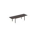 Modern Wooden Dining Table With Dark Tabletop And Simple Leg Design 3d model