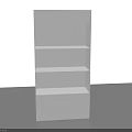 White Display Cabinet With Multiple Shelves And Bottom Cabinet Doors