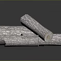 Natural Arbor Tree Trunks With Rough Bark Texture And Smooth Cut Ends