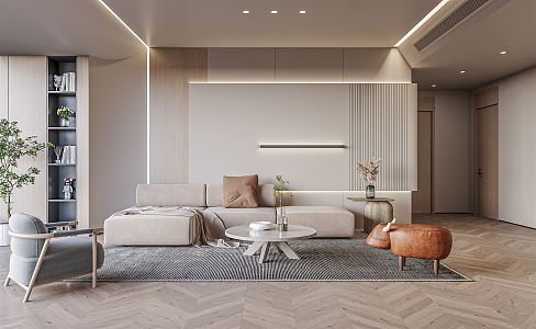 modern living room 3d model