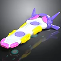Colorful Household Gadget With Purple Pink Yellow White Spiked Design And Circular Decorations