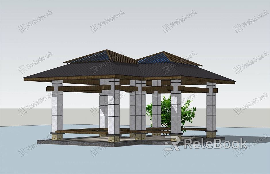 Modern Pavilion Double Pavilion model