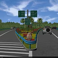 WellDesigned Road Infrastructure With Directional Traffic Signs Green Belts And Blue Guardrails For Safe Driving