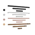 Sleek Modern Metal Handles With Black Gray Brown Colors And Simple Design For Cabinet Doors