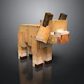 Pixel Art Cow Character In Minecraft Style With Blocky Design And 3D Render