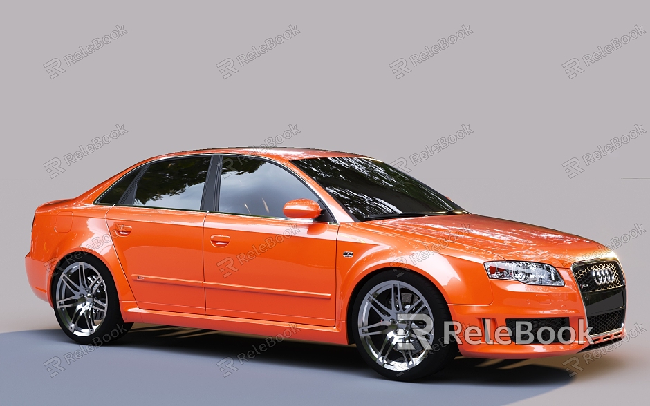 Audi Sedan Orange Car model