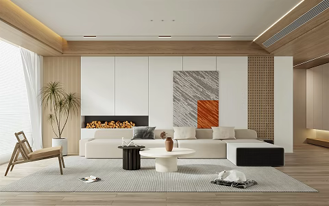 modern living room 3d model