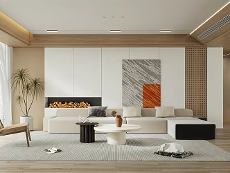 modern living room 3d model