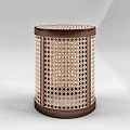 Southeast Asia round rattan small tea table side table 3d model