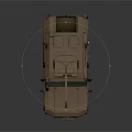 Tan Armored Military Vehicle With Green Windshield And Roof Mounted Equipment