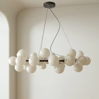 Nordic Middle Spherical Chandelier 3d model
