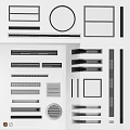 Modern Minimalist Decorative Ornament Set With Geometric Shapes For Home Interior