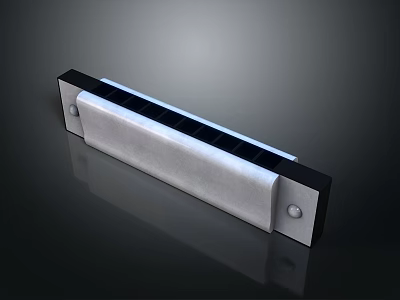 Modern Slim LED Light Fixture With Metal Housing And Blue Light Strip 3d model