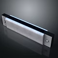 Modern Slim LED Light Fixture With Metal Housing And Blue Light Strip