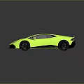 Bright Yellow Sports Car with Black Roof Sleek Design and Black Wheels
