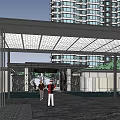 Residential Complex Layout With High Rise Buildings Green Spaces Roads And Central Facilities