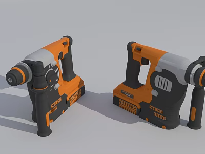 Industrial Hammer Drills Orange Black Crocodile 1000W Powerful Cordless Tool Design 3d model