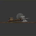 Cold weapons Sword Axe Hook Fork Spear Trident Melee Weapon Military 3d model