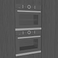 Modern Built In Black Double Kitchen Oven Appliances With Cabinet Design