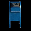 Blue Public Mailbox With Metal Structure For Community Postal Services