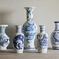 New Chinese Style Ceramic Utensils Blue and White Ceramic Ornaments Porcelain Jar Blue and White Porcelain Vase 3d model