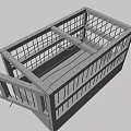 Vintage Wooden Cage With Metal Bars And Open Design Structure
