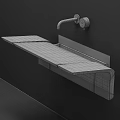 Stainless Steel Washbasin Design Details With Faucet Shown From Various Angles