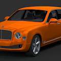 Orange Luxury Sedan With Sleek Body Design Chrome Wheels And Modern Exterior
