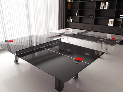 Minimalist Table Tennis Table Household Glass Table Tennis Table Transparent Table Tennis Table Internet Popular Glass Table Tennis Table Acrylic Table Tennis Table Ping Pong Table Ping Pong Bat 3d model